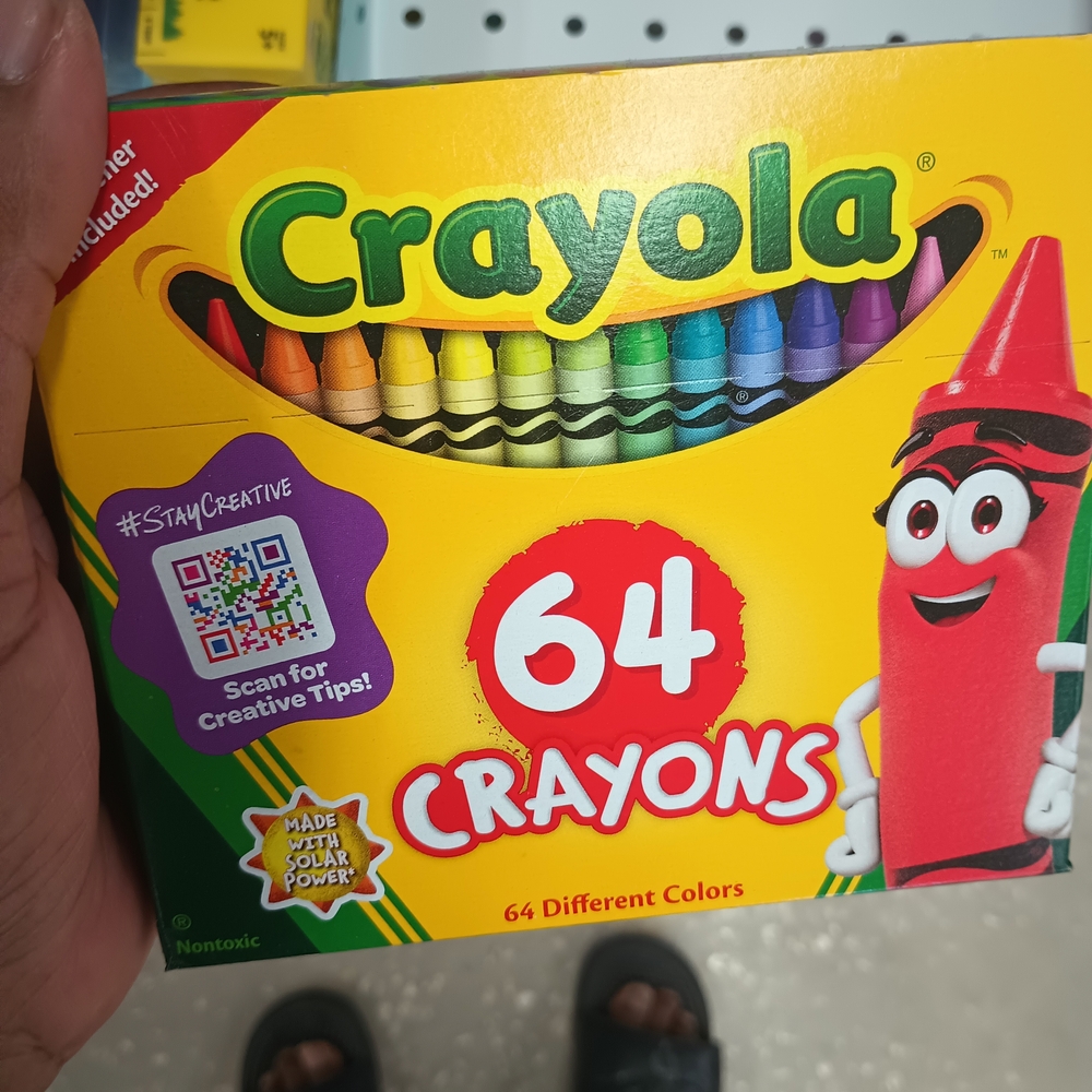 Crayola 64-Count Crayons with Vibrant Colors